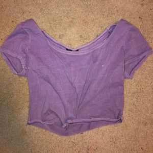Purple crop top